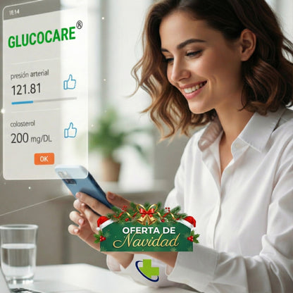 🎄 Oferta Especial de Navidad GlucoCare – El dispositivo 3 en 1 que te ayuda a monitorear tu bienestar sin dolor